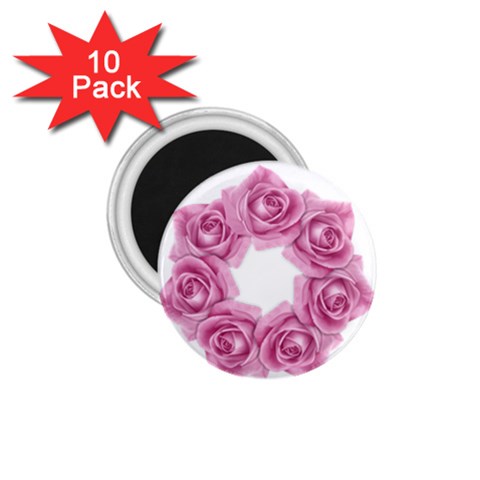 Pink Roses 1.75  Magnet (10 pack)  from ArtsNow.com Front