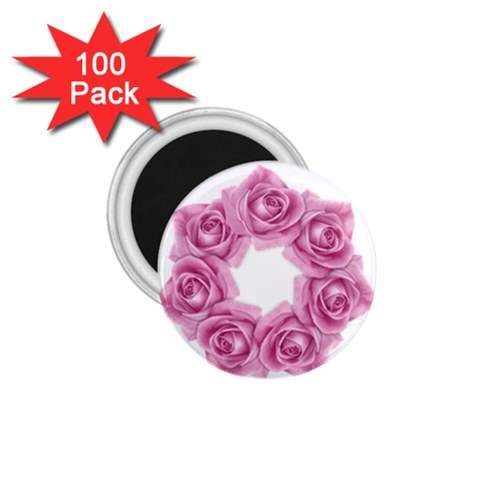 Pink Roses 1.75  Magnet (100 pack)  from ArtsNow.com Front