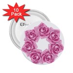 Pink Roses 2.25  Button (10 pack)