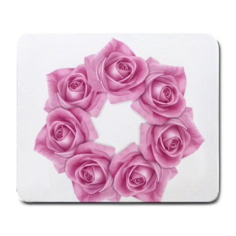 Pink Roses Large Mousepad from ArtsNow.com Front