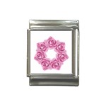 Pink Roses Italian Charm (13mm)