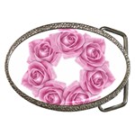 Pink Roses Belt Buckle