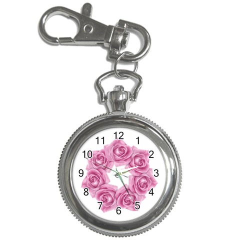 Pink Roses Key Chain Watch from ArtsNow.com Front