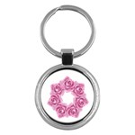 Pink Roses Key Chain (Round)