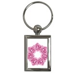 Pink Roses Key Chain (Rectangle)