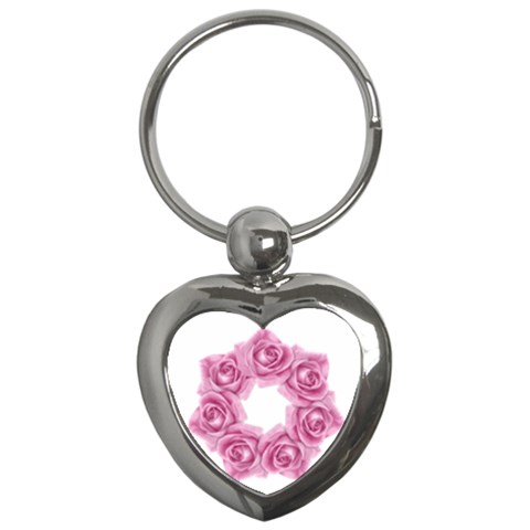 Pink Roses Key Chain (Heart) from ArtsNow.com Front