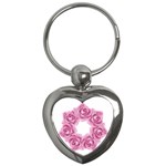 Pink Roses Key Chain (Heart)