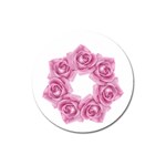 Pink Roses Magnet 3  (Round)