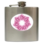 Pink Roses Hip Flask (6 oz)