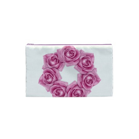 Pink Roses Cosmetic Bag (Small) from ArtsNow.com Front