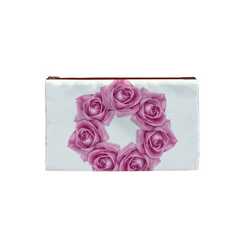 Pink Roses Cosmetic Bag (Small) from ArtsNow.com Front