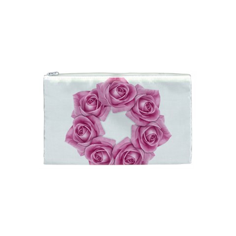 Pink Roses Cosmetic Bag (Small) from ArtsNow.com Front