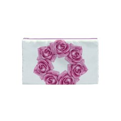 Pink Roses Cosmetic Bag (Small) from ArtsNow.com Front