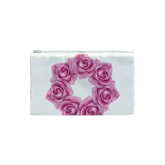 Pink Roses Cosmetic Bag (Small) from ArtsNow.com Front