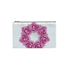 Pink Roses Cosmetic Bag (Small) from ArtsNow.com Front