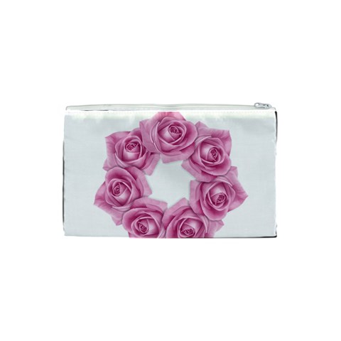 Pink Roses Cosmetic Bag (Small) from ArtsNow.com Back