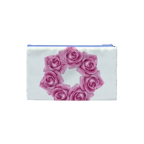 Pink Roses Cosmetic Bag (Small) from ArtsNow.com Back