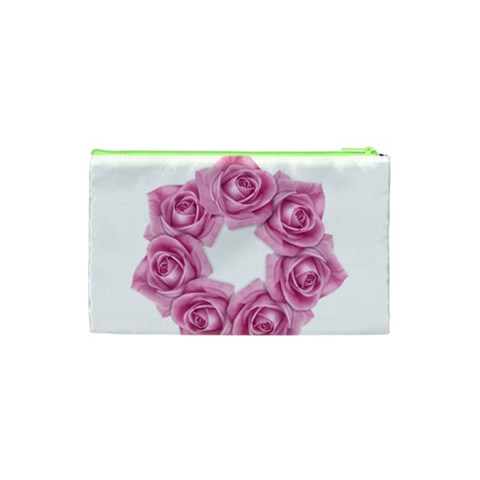 Pink Roses Cosmetic Bag (Small) from ArtsNow.com Back