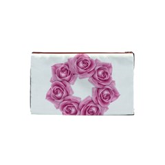 Pink Roses Cosmetic Bag (Small) from ArtsNow.com Back