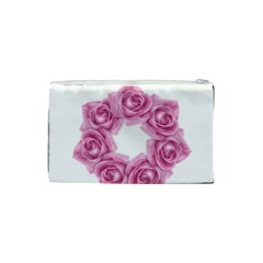 Pink Roses Cosmetic Bag (Small) from ArtsNow.com Back