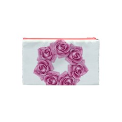 Pink Roses Cosmetic Bag (Small) from ArtsNow.com Back