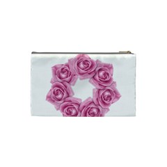 Pink Roses Cosmetic Bag (Small) from ArtsNow.com Back