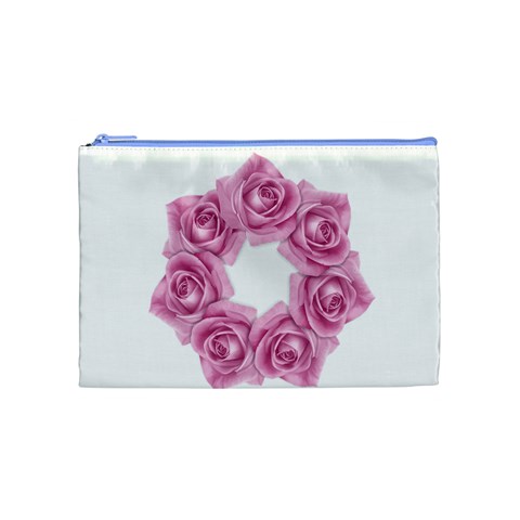 Pink Roses Cosmetic Bag (Medium) from ArtsNow.com Front