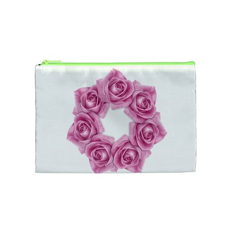 Pink Roses Cosmetic Bag (Medium) from ArtsNow.com Front