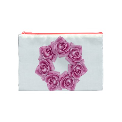 Pink Roses Cosmetic Bag (Medium) from ArtsNow.com Front