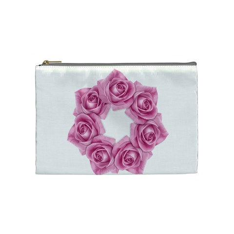 Pink Roses Cosmetic Bag (Medium) from ArtsNow.com Front