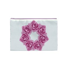 Pink Roses Cosmetic Bag (Medium) from ArtsNow.com Front