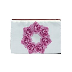 Pink Roses Cosmetic Bag (Medium) from ArtsNow.com Front