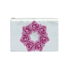 Pink Roses Cosmetic Bag (Medium) from ArtsNow.com Front