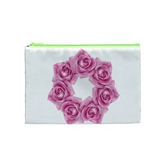 Pink Roses Cosmetic Bag (Medium) from ArtsNow.com Front