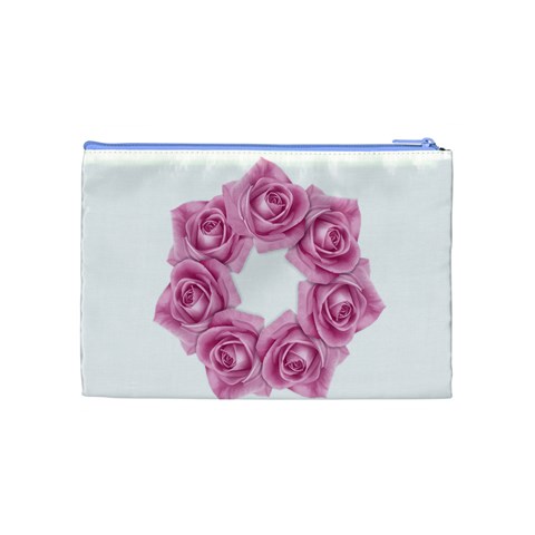 Pink Roses Cosmetic Bag (Medium) from ArtsNow.com Back