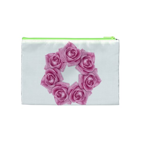 Pink Roses Cosmetic Bag (Medium) from ArtsNow.com Back