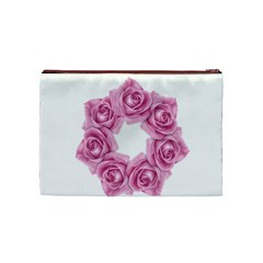 Pink Roses Cosmetic Bag (Medium) from ArtsNow.com Back