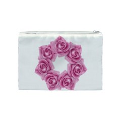 Pink Roses Cosmetic Bag (Medium) from ArtsNow.com Back