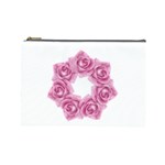 Pink Roses Cosmetic Bag (Large)