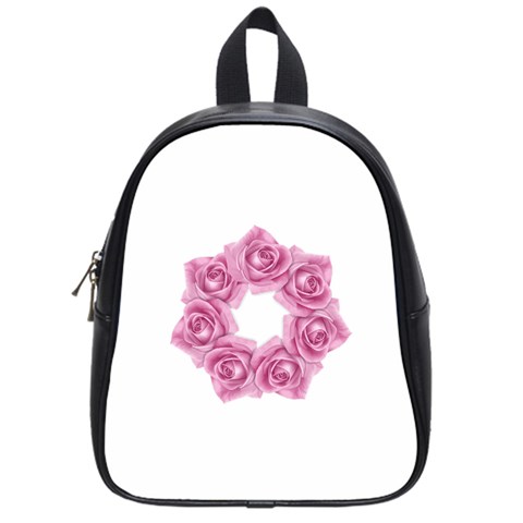 Pink Roses School Bag (Small) from ArtsNow.com Front