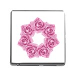 Pink Roses Memory Card Reader with Storage (Square)