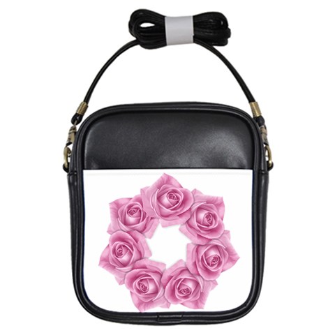 Pink Roses Girls Sling Bag from ArtsNow.com Front