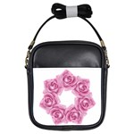 Pink Roses Girls Sling Bag