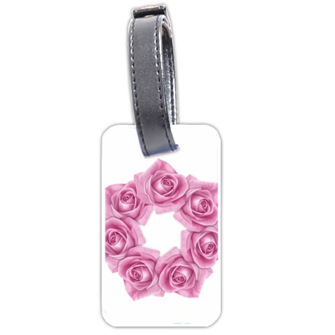 Pink Roses Luggage Tag (one side) from ArtsNow.com Front