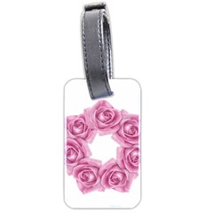 Pink Roses Luggage Tag (two sides) from ArtsNow.com Front