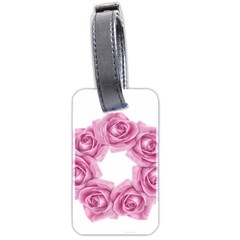 Pink Roses Luggage Tag (two sides) from ArtsNow.com Back