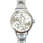 Decorative Vine Round Italian Charm Watch