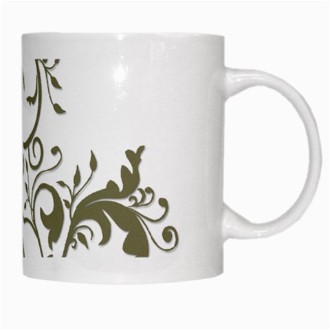 Decorative Vine White Mug from ArtsNow.com Right