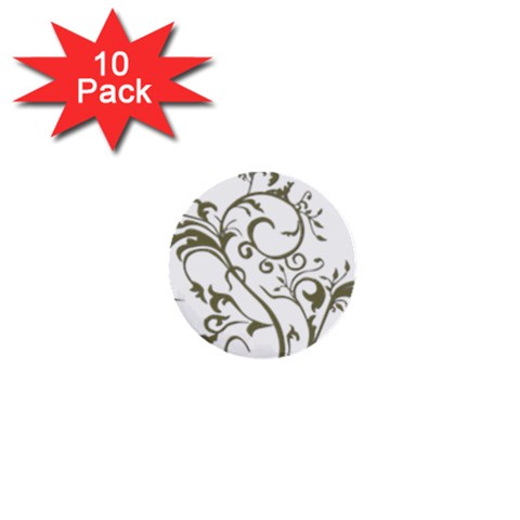 Decorative Vine 1  Mini Button (10 pack)  from ArtsNow.com Front