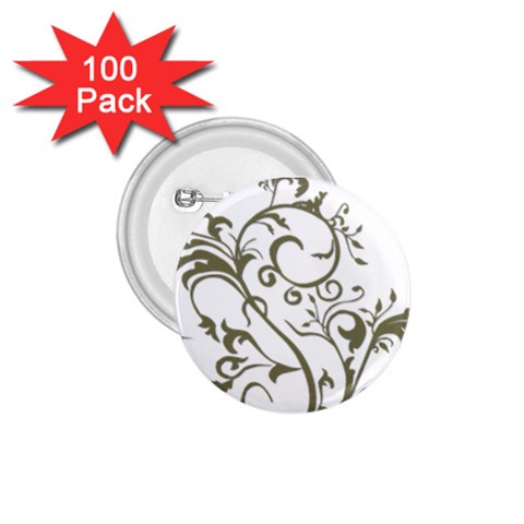 Decorative Vine 1.75  Button (100 pack)  from ArtsNow.com Front